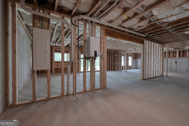 below grade area featuring electric panel
