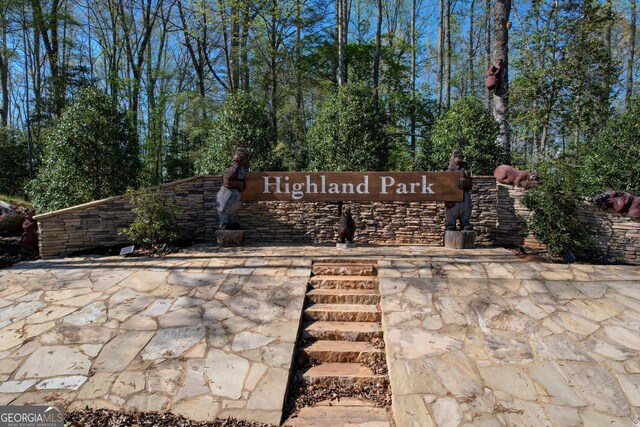 view of community sign