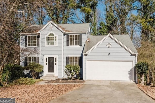 view of front of home featuring a garage