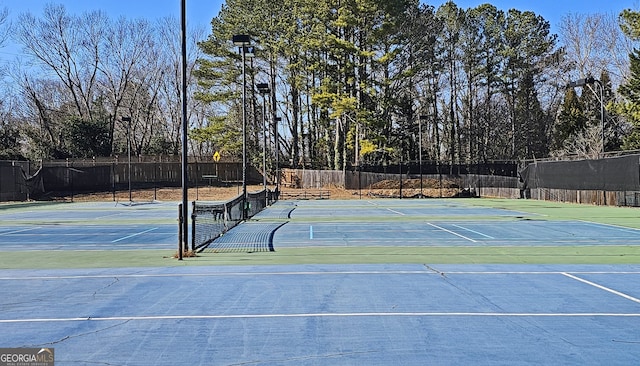 view of tennis court