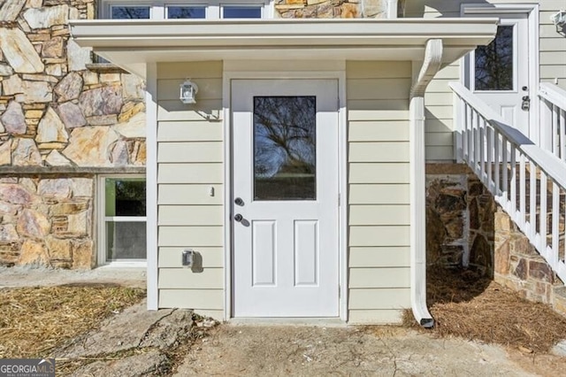 view of doorway to property