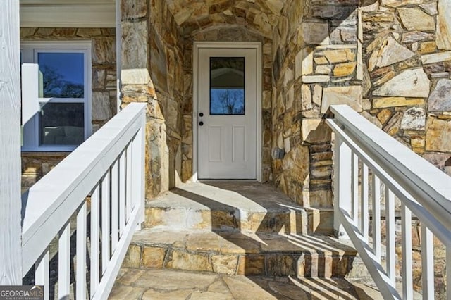 view of doorway to property