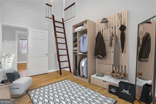 mudroom featuring hardwood / wood-style flooring