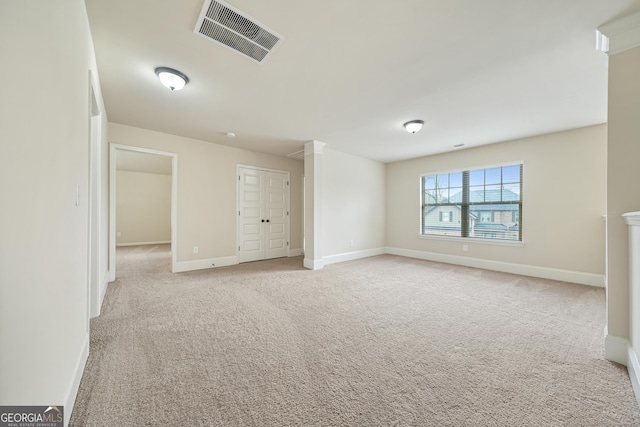 empty room with light carpet