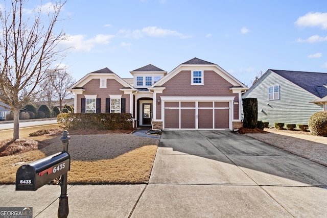 view of front of home featuring a garage