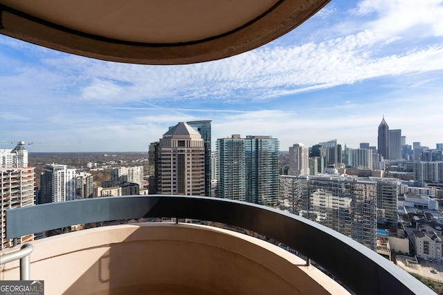 balcony with a city view