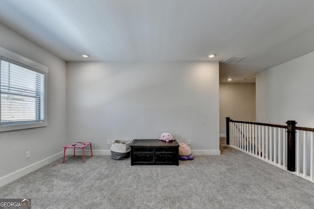 playroom featuring carpet flooring