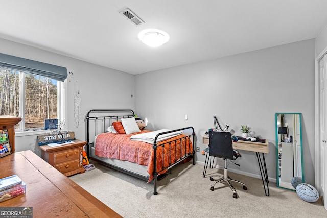 view of carpeted bedroom