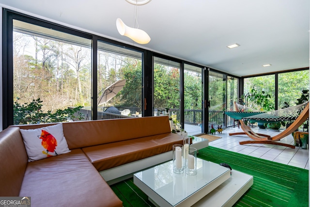 sunroom with a healthy amount of sunlight