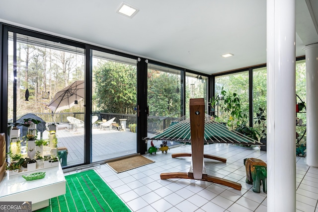 view of sunroom