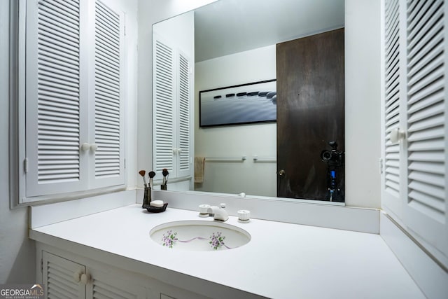 bathroom with vanity