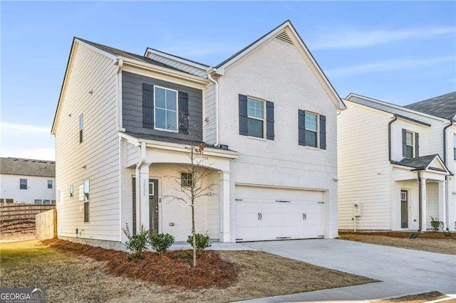 view of front of home featuring a garage