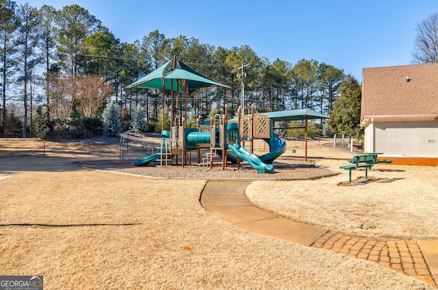 view of jungle gym