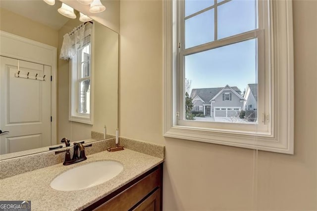 bathroom featuring vanity