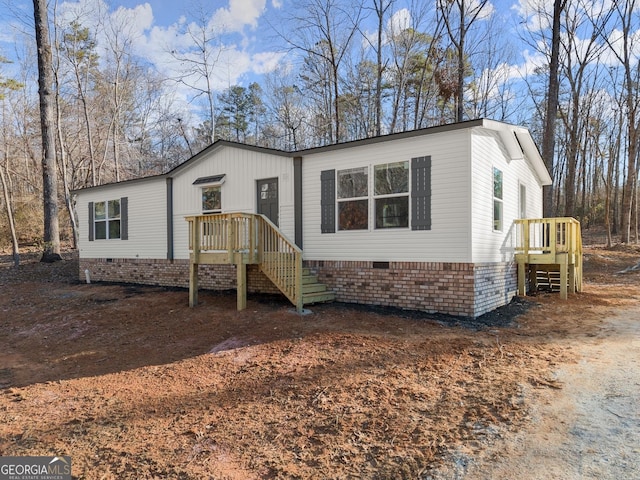 view of manufactured / mobile home