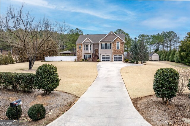 split foyer home with a garage