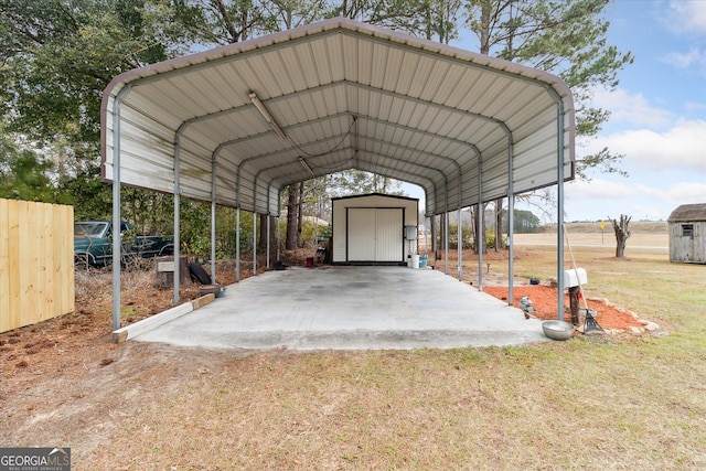 view of car parking featuring a carport and a yard