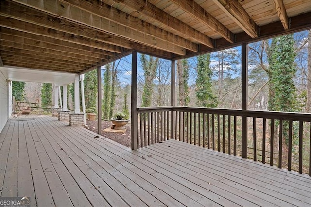 view of wooden deck