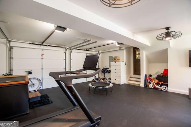 105 Fuller Dr, Carrollton, GA 30117 - workout area with a garage