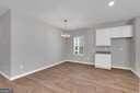 kitchen with white cabinetry