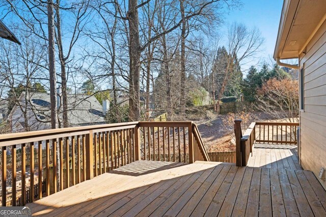 view of wooden deck