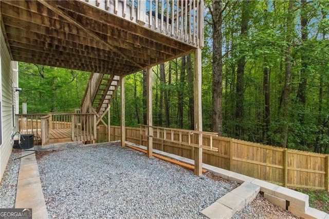 view of patio / terrace with a wooden deck