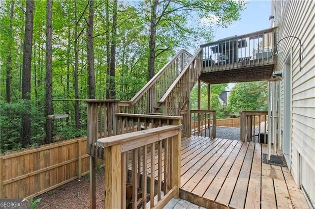 view of wooden deck