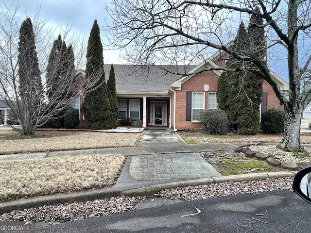 view of single story home