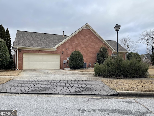 view of home's exterior with a garage