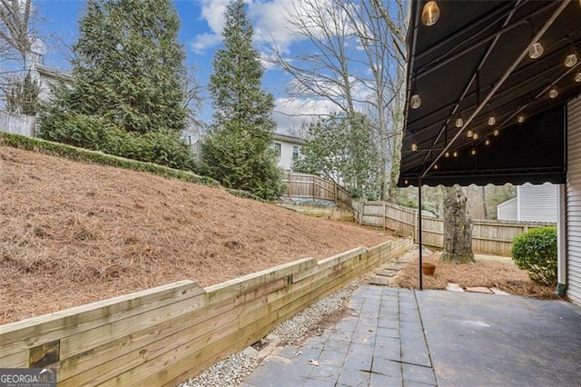 view of yard with a patio