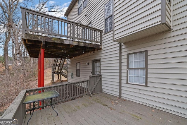 view of wooden terrace