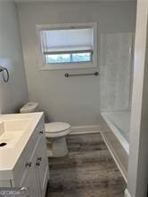 bathroom with toilet and vanity