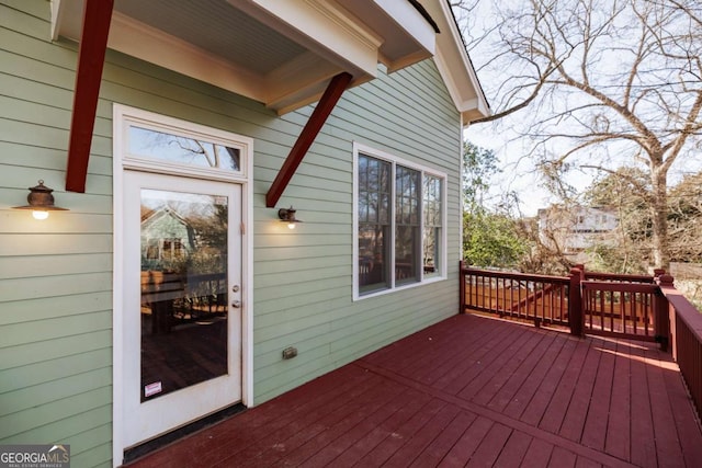 view of wooden deck