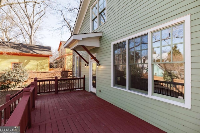 view of wooden deck