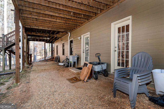 view of patio / terrace featuring sink