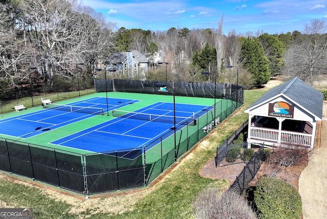 view of tennis court