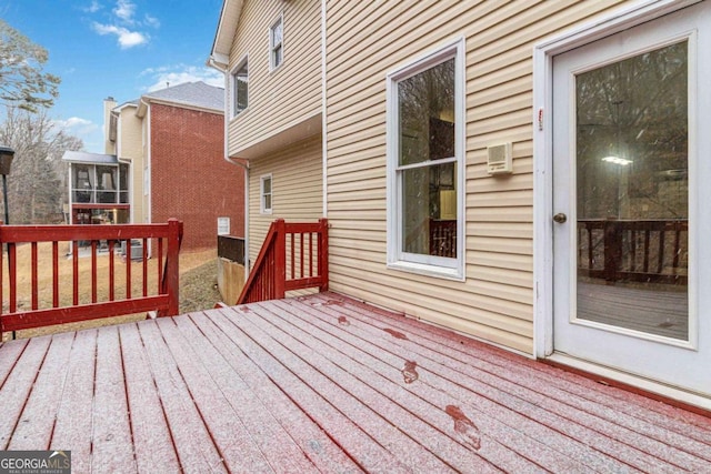 view of wooden deck