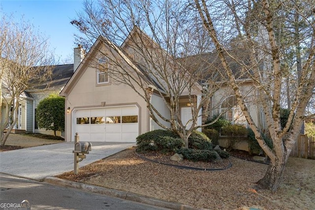 front of property featuring a garage