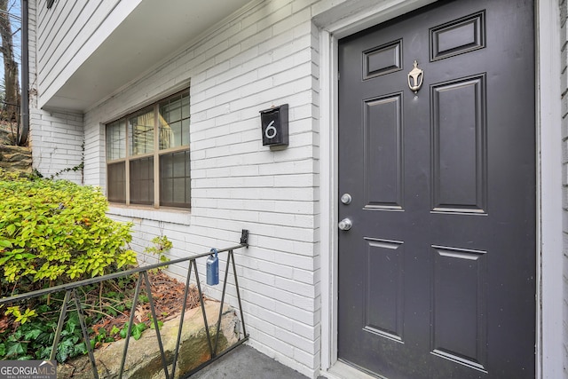 view of doorway to property