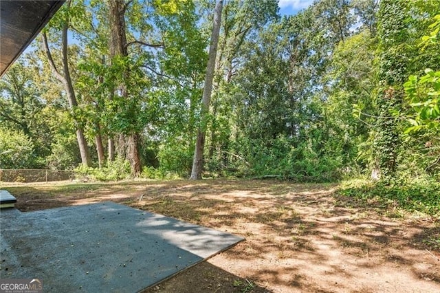 view of yard with a patio