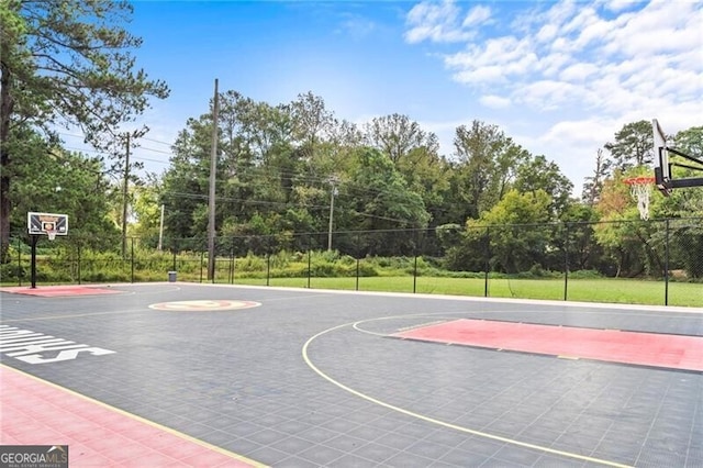 view of basketball court