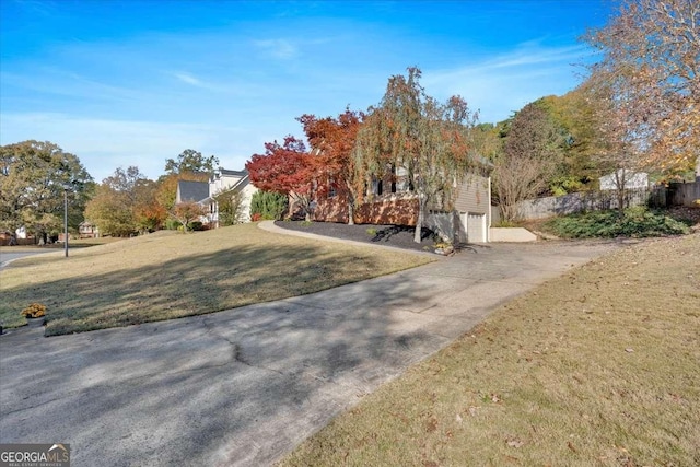 view of front of home with a front yard