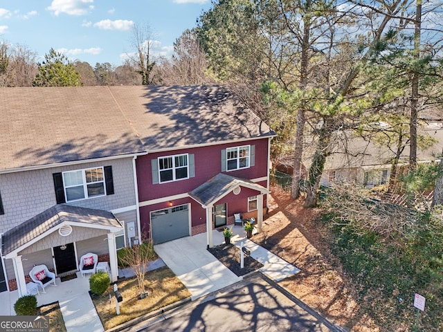 view of front of home featuring a garage