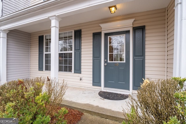 view of doorway to property