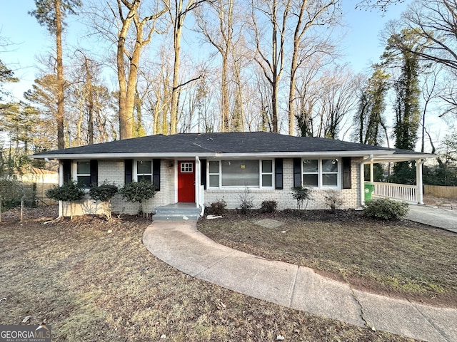 view of ranch-style house