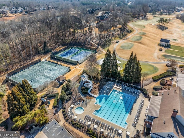 birds eye view of property