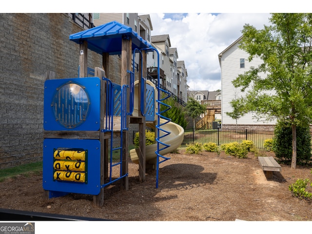 view of jungle gym