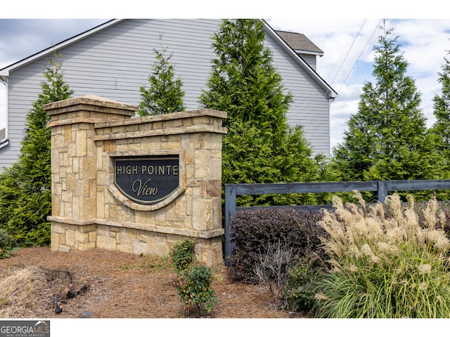 view of community sign