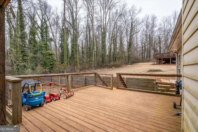 view of wooden deck