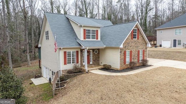 view of front of home featuring a garage